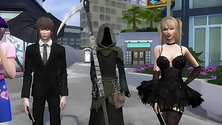 d&period; Note Porn Light Se Folla a Misa Amane Al Lado de Unfriendliness Parca Emo Anime Hentai 3D