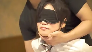 Very cute and funny japanese teen tickling blind